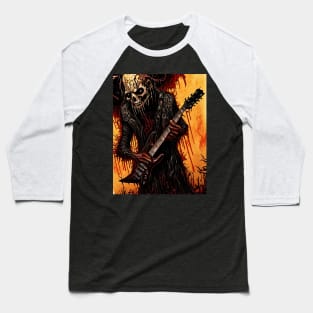 Music guitar deathmetal skeleton Baseball T-Shirt
